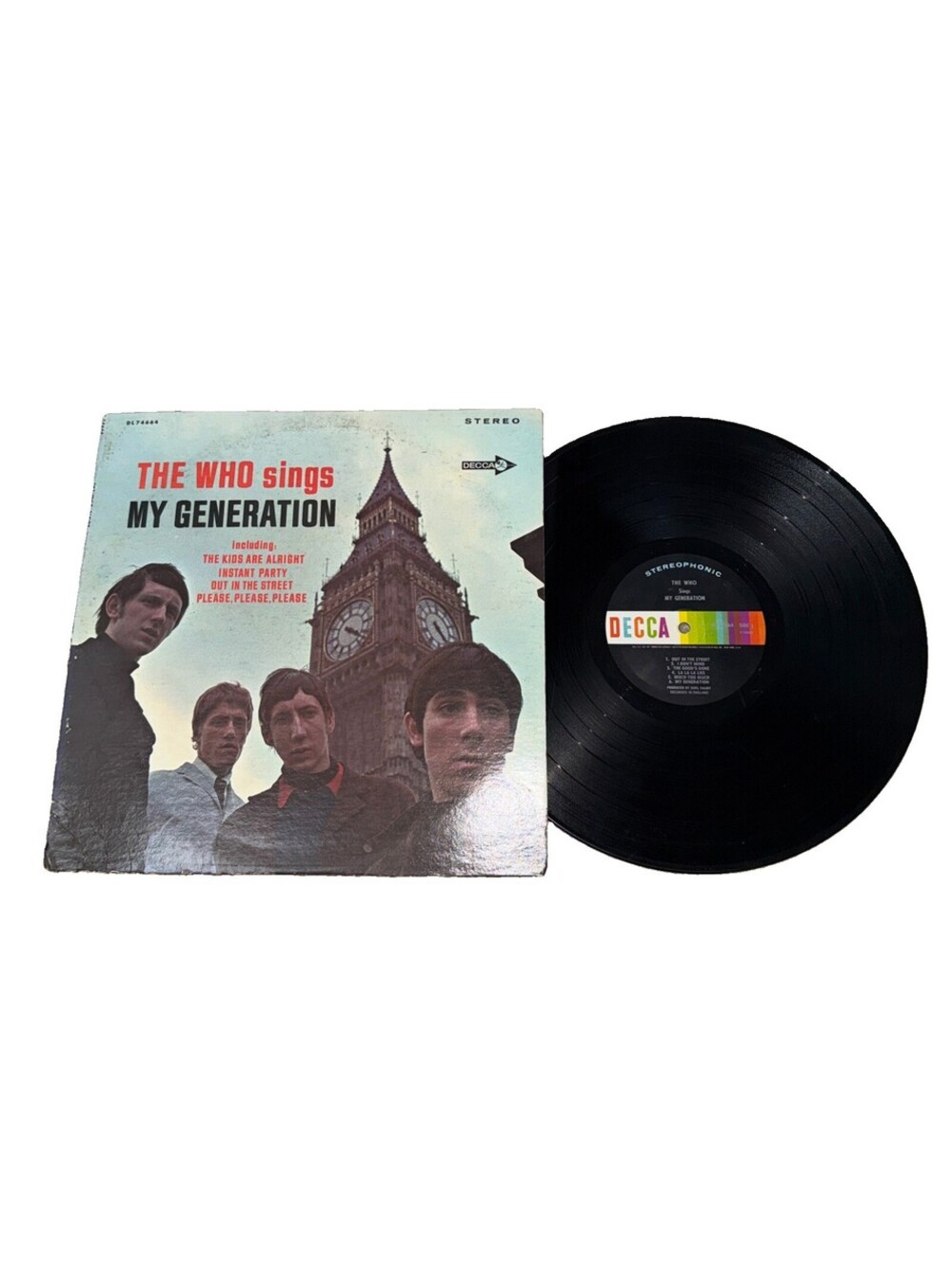 The Who The Who Sings My Generation Vinyl LP G+ - VG! Decca DL 74664 FIRST PRESS
